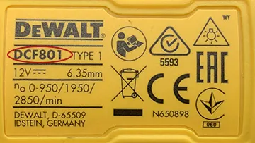 Modello elettroutensile dewalt